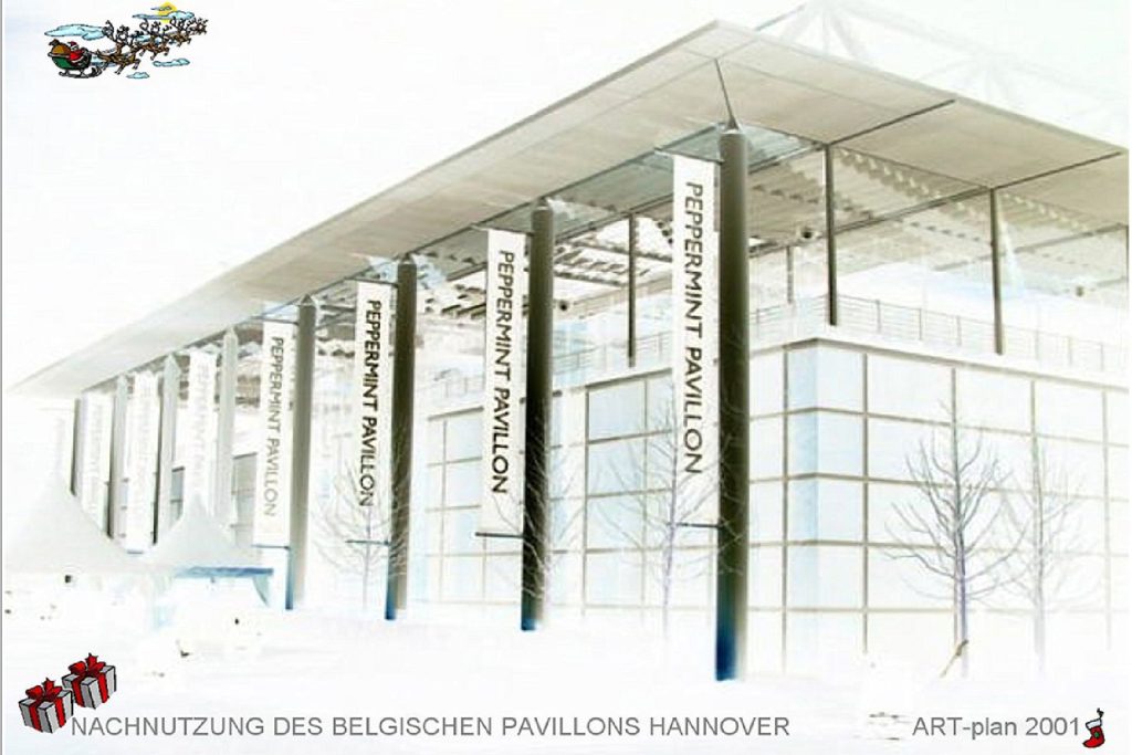 Ein Gebäude mit einem großen Schild, auf dem "March of the Parades" steht.